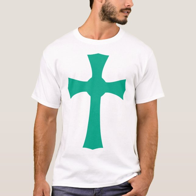 cross-shirt - green cross T-Shirt (Front)