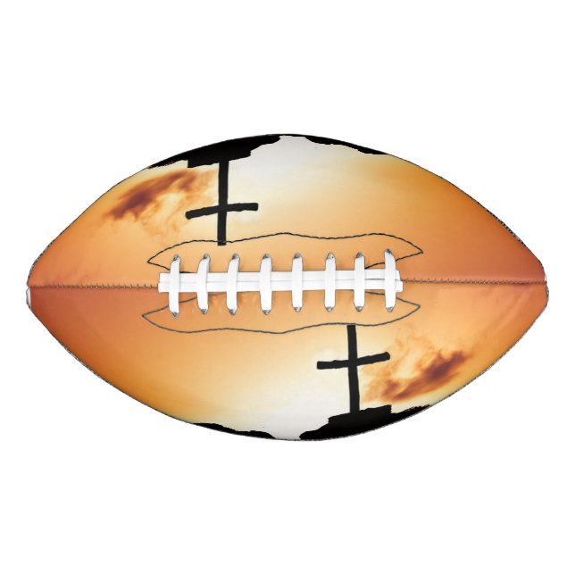 Cross silloette at dusk american football (Front)