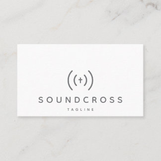 Cross & Sound logo business card template