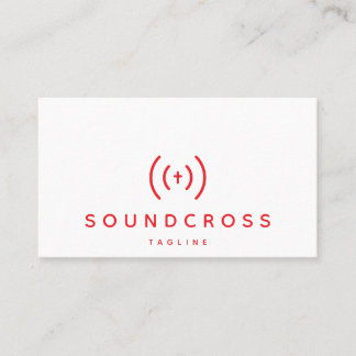 Cross & Sound logo business card template