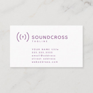 Cross & Sound logo business card template
