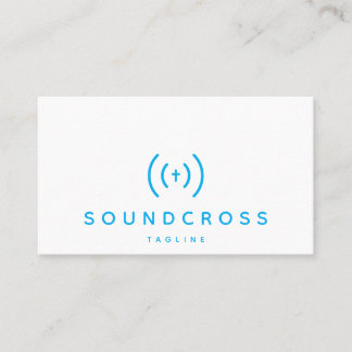 Cross & Sound logo business card template