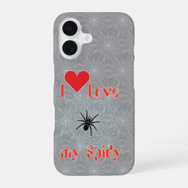 cross spider in the net iPhone shells 16 Case (Back)