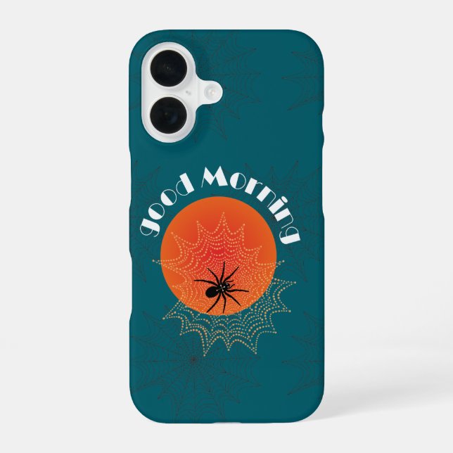 cross spider in the net iPhone shells 16 Case (Back)