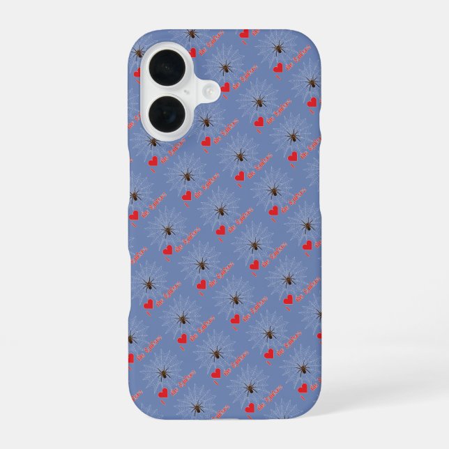 cross spider in the net iPhone shells 16 Case (Back)