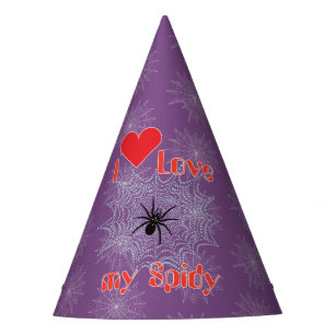 Cross spider in the net party little hat