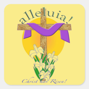 Cross Square Sticker