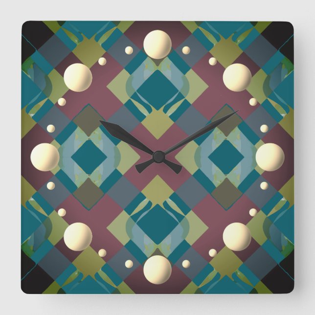 cross square wall clock (Front)