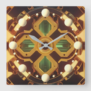 cross square wall clock