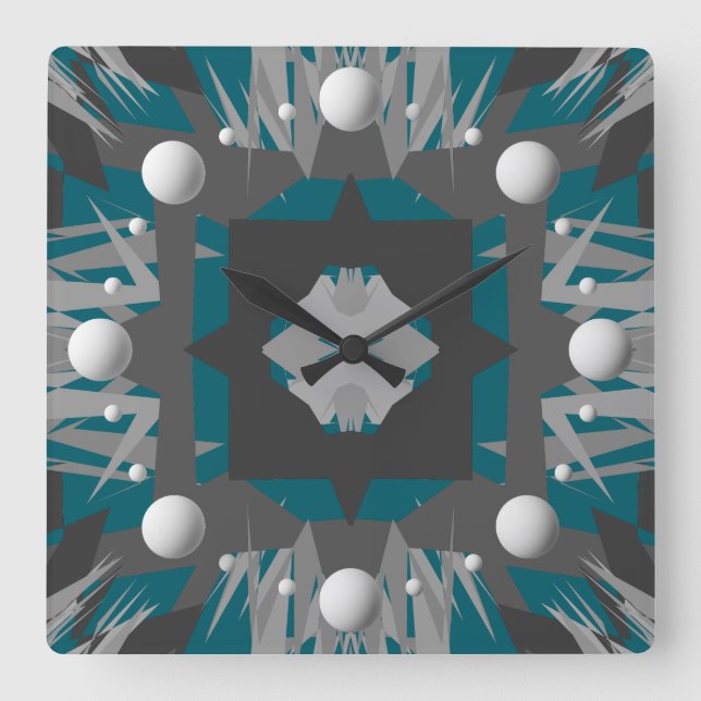 cross square wall clock (Front)