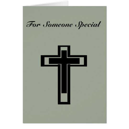 Cross, Standard white envelopes included Card
