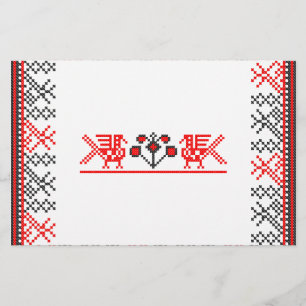 Cross-stitch birds flyer