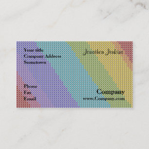 Cross stitch business card