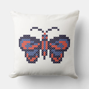 CROSS-STITCH butterfly Cushion