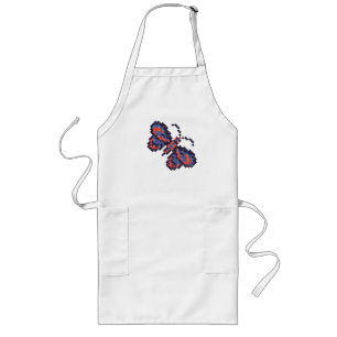 CROSS-STITCH butterfly Long Apron