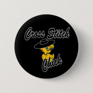 Cross Stitch Chick #4 6 Cm Round Badge