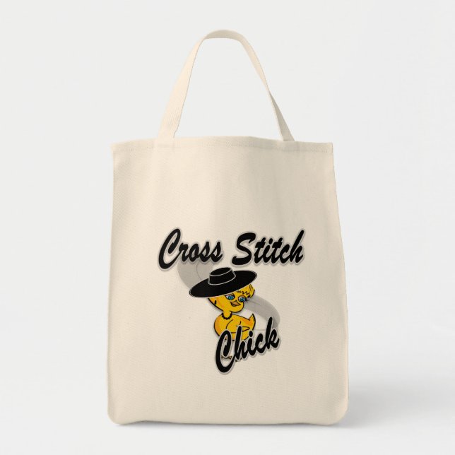 Cross-Stitch chick #4 Tote Bag (Front)