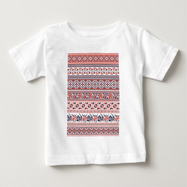 Cross-stitch design Patterns Baby T-Shirt (Front)