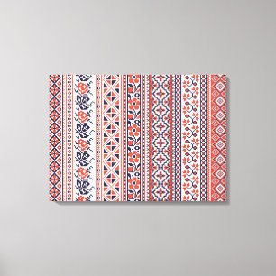 Cross-stitch design Patterns Canvas Print