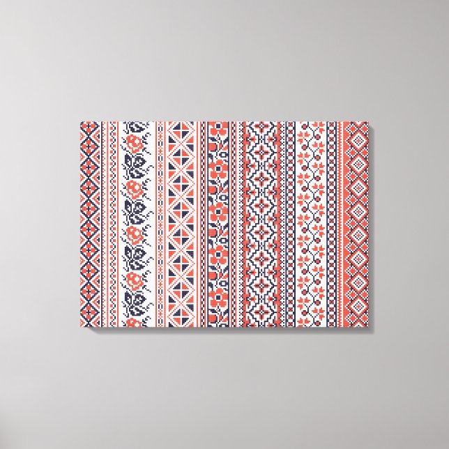 Cross-stitch design Patterns Canvas Print (Front)