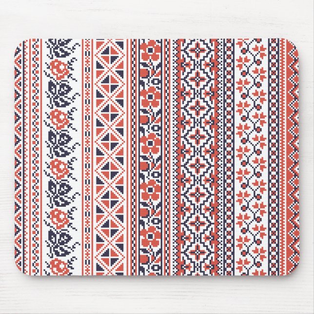 Cross-stitch design Patterns Mouse Mat (Front)