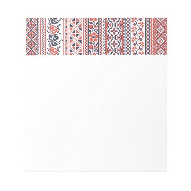 Cross-stitch design Patterns Notepad (Front)