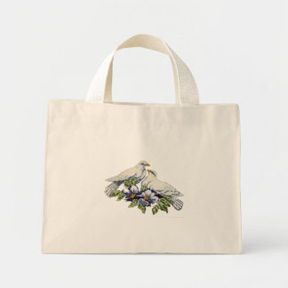 Cross stitch Doves Mini Tote Bag