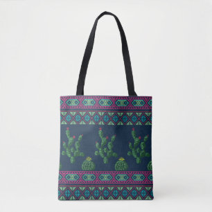 Cross stitch flower embroidery cross-stitch floral tote bag