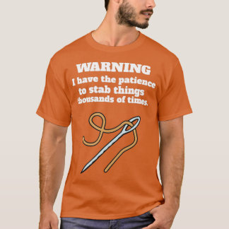 Cross stitch needlepoint sewing quilting funny Gif T-Shirt