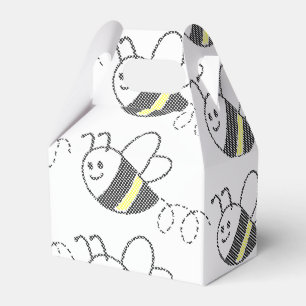 Cross Stitch Pattern Print Cute Bee Baby Shower Favour Box