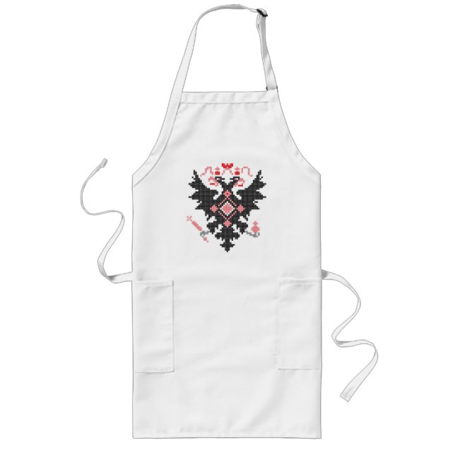 Cross-stitch RUSSIAN IMPERIAL TWO-HEADED EAGLE Long Apron (Front)