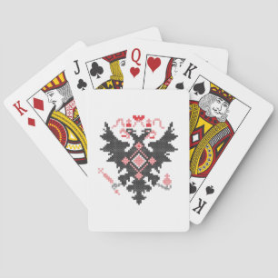 Cross-stitch RUSSIAN IMPERIAL TWO-HEADED EAGLE Playing Cards