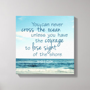 CROSS THE OCEAN QUOTE CANVAS PRINT