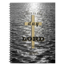 Cross This day the Lord hath made spiral notebook