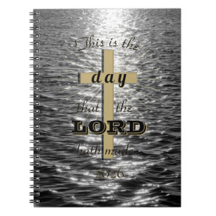Cross This day the Lord hath made spiral notebook