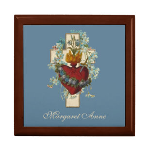 Cross Virgin Mary Immaculate Heart Religious Gift Box