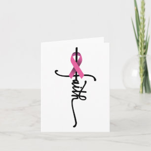 Cross Warrior Survivor Pink Ribbon Breast Cancer  Card