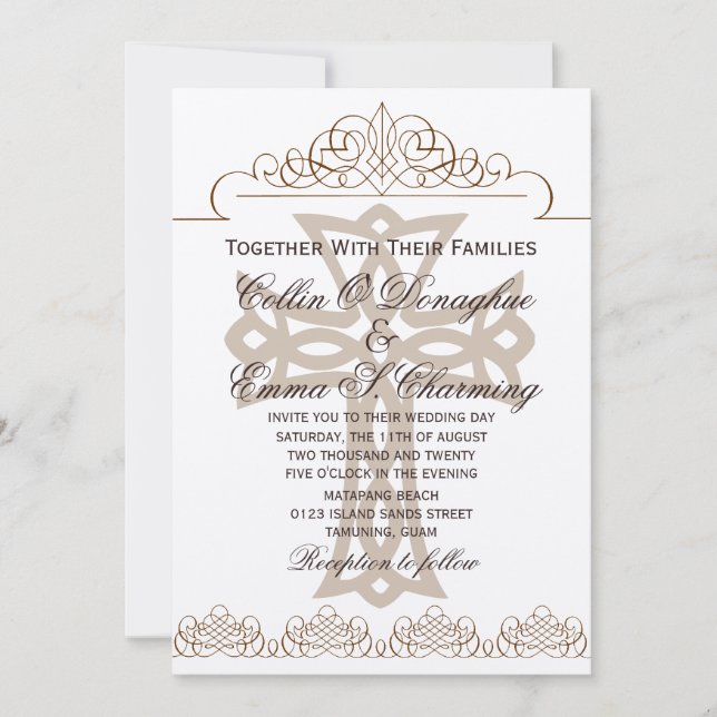 Cross Wedding Invitations (Front)