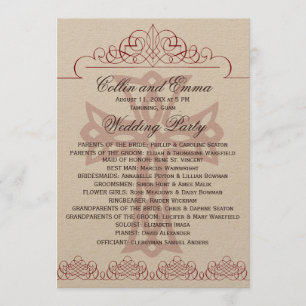 Cross Wedding Programs Programme