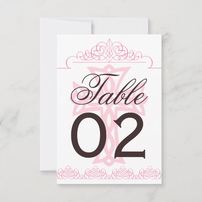 Cross Wedding Table Numbers (Front)