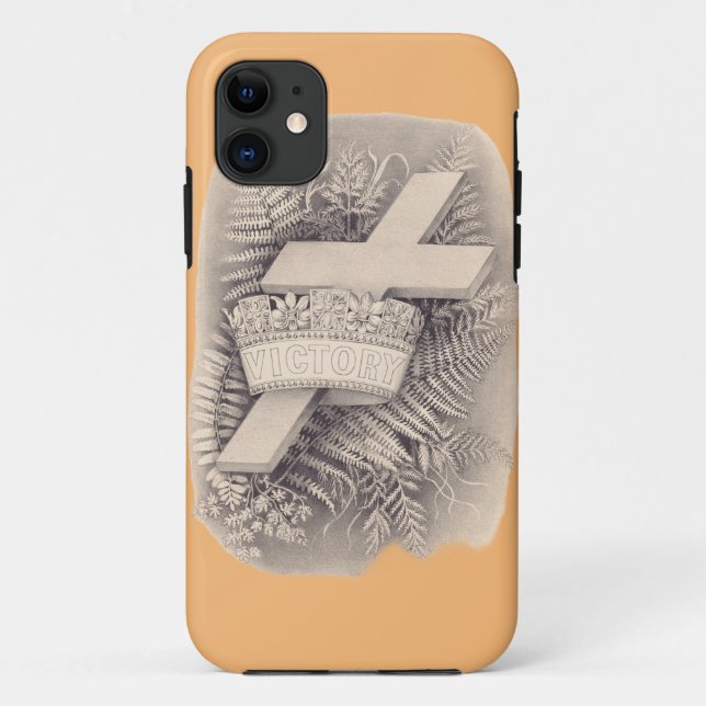 Cross with a crown and victory Case-Mate iPhone case (Back)