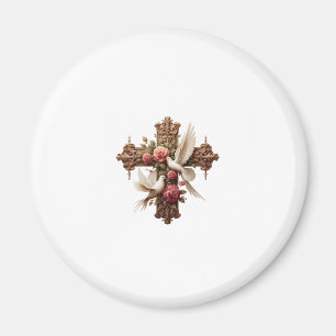 Cross with Doves – Christian Faith Inspirational D Magnet