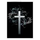 Cross with floral graphics