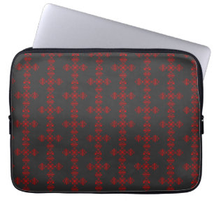 Cross With Red Ornament Sacred Decorative Art Laptop Sleeve