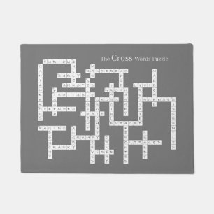Cross Words Puzzle Semantics Humour Grey Doormat