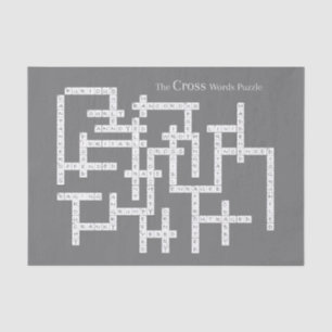 Cross Words Puzzle Semantics Humour Grey Tissue Paper