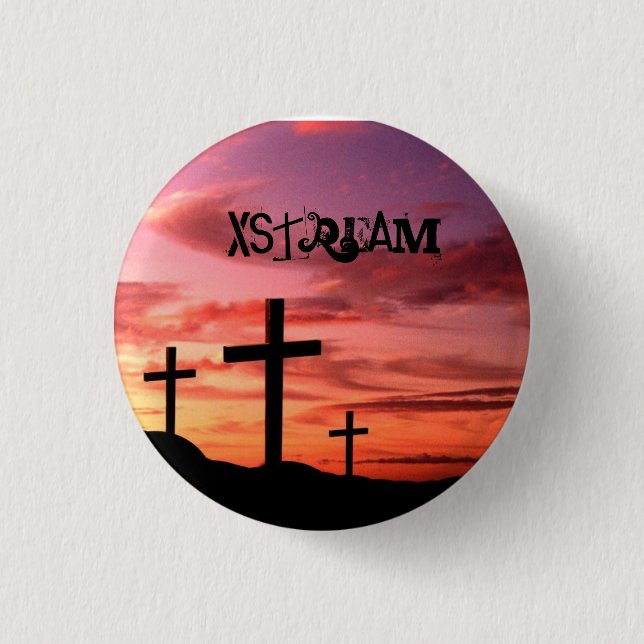 cross, Xstream. - Customised 3 Cm Round Badge (Front)