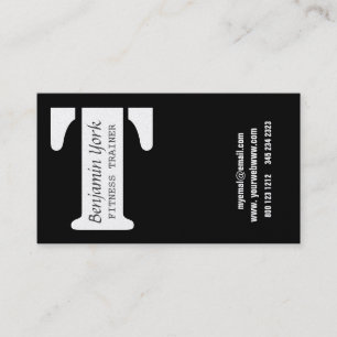 Cross Your T Ultra Modern Big Grande Letter Logo Business Card