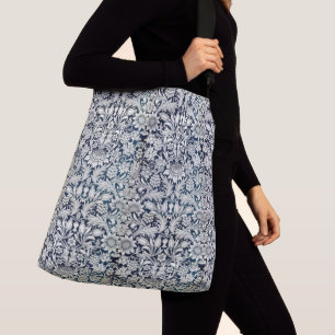Crossbody Bag - Blue & White Wallpaper Design