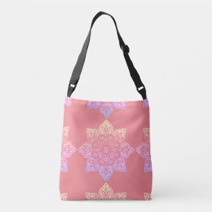 Crossbody Bag peach with pastel Medallion